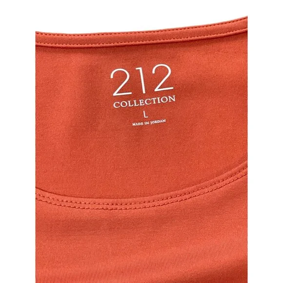 212 Collection Womens Scoop Neck T-Shirts 2-Pack Black & Orange Large - Picture 4 of 16